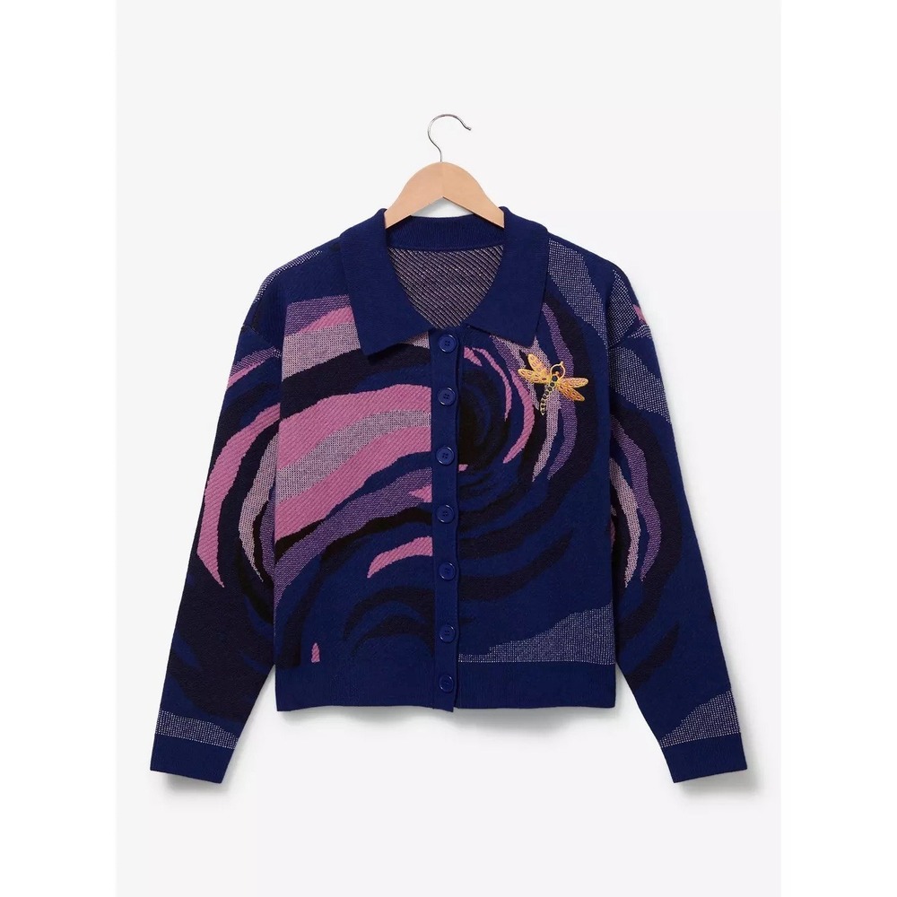 Coraline Dragonfly Collared Women's Plus Size 4 Cardigan - BoxLunch Exclusive